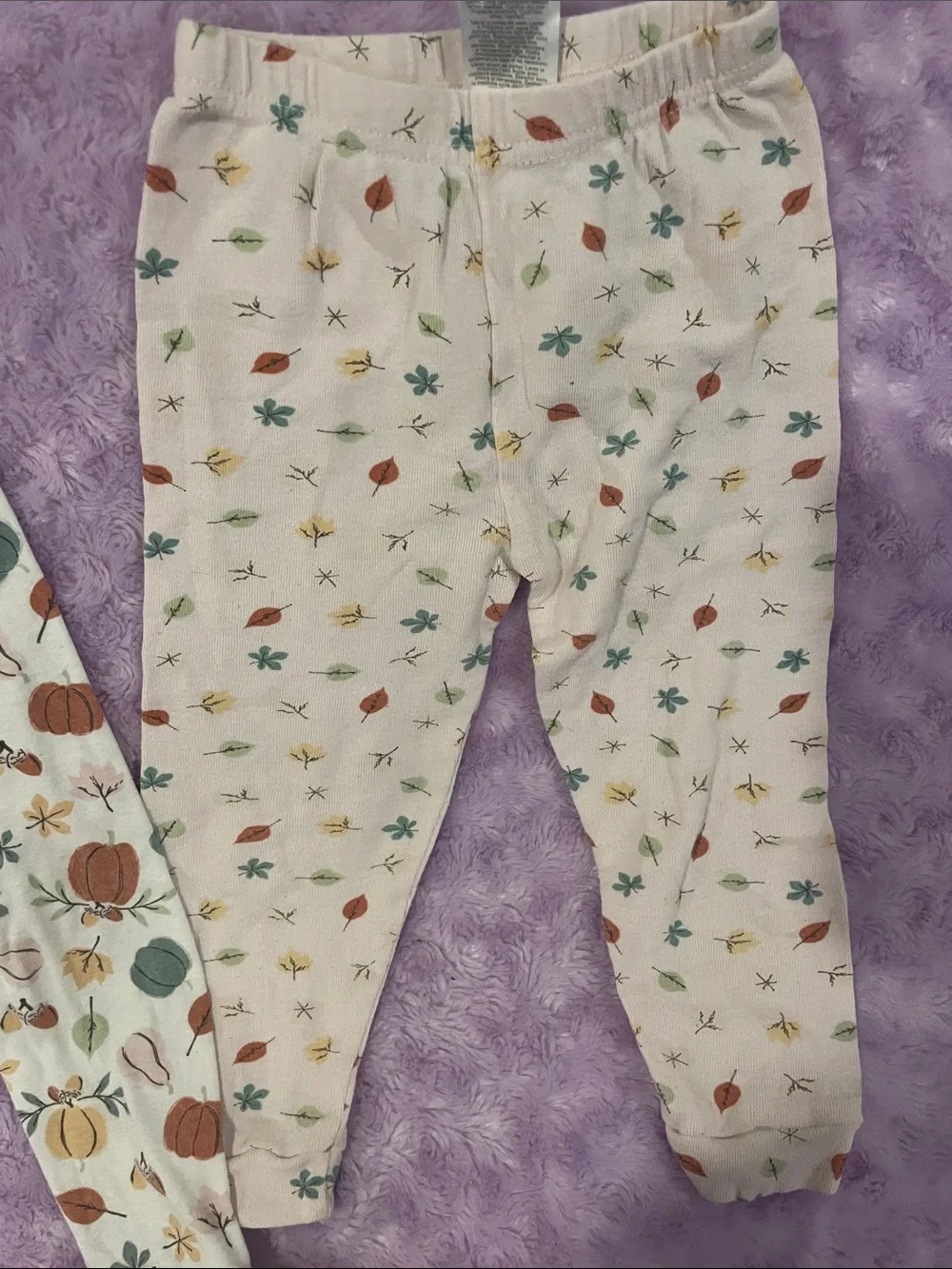 chick pea Kids Pumpkin-Print Pajama Set - Orange & Cream Mix